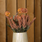 Artificial Chrysanthemum and Marigold Bunch- Yellow Ceramic vase