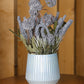 Artificial Chrysanthemum and Marigold Bunch- Blue Ceramic vase