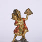 6" Hanuman Pawansut Mahabali standing Antique Finish golden red statue statue with Parvat | Ideal for temple or showpiece