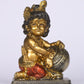 8" Baby Krishna - Cute Makhan chor Bal Gopal statue Antique Finish golden red| Ideal for temple or showpiece