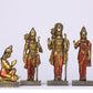 6" Ram Darbaar Antique Finish golden red statue - Shree Ram Ma Sita Laxman And Hanuman Darbar Idol for home temple