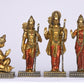 9" Ram Darbaar Antique Finish golden red statue - Shree Ram Ma Sita Laxman And Hanuman Darbar Idol for home temple