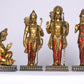 14" Ram Darbaar Antique Finish golden red statue - Shree Ram Ma Sita Laxman And Hanuman Darbar Idol for home temple