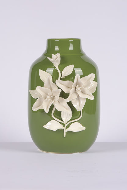 Glossy Finish Ceramic Flower Vase for Minimalist Decor