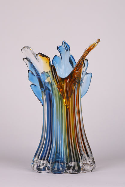 Sculpted glass wing showpiece for artistic homes