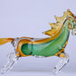 Stunning Crystal Sculpture Running Horse Statue Home Decor Accent - Green