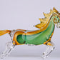 Stunning Crystal Sculpture Running Horse Statue Home Decor Accent - Green