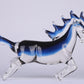 Stunning Crystal Sculpture Running Horse Statue Home Decor Accent - Blue