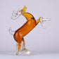 Majestic Crystal Sculpture Rearing Reindeer Statue Home Decor Accent - Orange