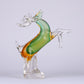 Majestic Crystal Sculpture Reindeer Statue Home Decor Accent - Green
