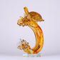 Turtle of the Tides Crystal Sculpture Home Decor Goodluck Figurine - Orange