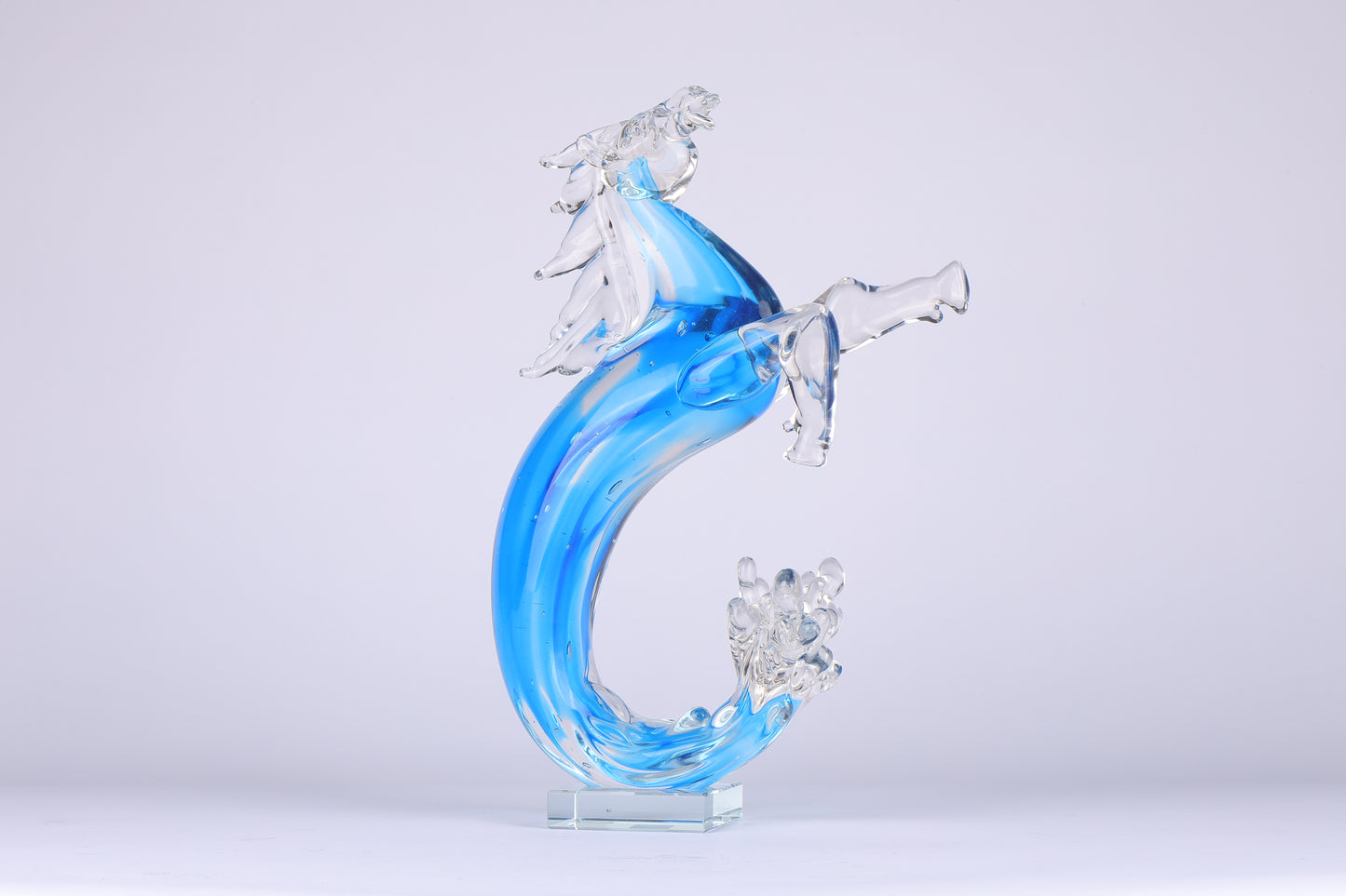 Elegant Horse Crystal Mermaid Pony Home Decor Piece - Blue