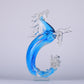 Elegant Horse Crystal Mermaid Pony Home Decor Piece - Blue