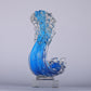 Modern Extract Blue Ocean Wave Crystal Glass - Blue