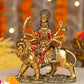 6" Maa Sherawali Jagdambe Durga Ji Antique Finish golden red statue| Ideal for temple or showpiece
