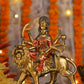 9" Maa Sherawali Jagdambe Durga Ji Antique Finish golden red statue| Ideal for temple or showpiece