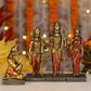 6" Ram Darbaar Antique Finish golden red statue - Shree Ram Ma Sita Laxman And Hanuman Darbar Idol for home temple