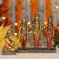 6" Ram Darbaar Antique Finish golden red statue - Shree Ram Ma Sita Laxman And Hanuman Darbar Idol for home temple