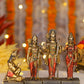 6" Ram Darbaar Antique Finish golden red statue - Shree Ram Ma Sita Laxman And Hanuman Darbar Idol for home temple