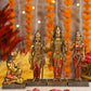 9" Ram Darbaar Antique Finish golden red statue - Shree Ram Ma Sita Laxman And Hanuman Darbar Idol for home temple