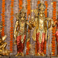 23" Ram Darbaar Antique Finish golden red statue - Shree Ram Ma Sita Laxman And Hanuman Darbar Idol for home temple