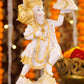 9" Hanuman Pawansut Mahabali standing Marble statue with Parvat | Ideal for temple or showpiece