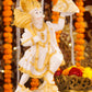 11" Hanuman Pawansut Mahabali standing Marble statue with Parvat | Ideal for temple or showpiece