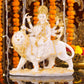 9" Maa Sherawali Jagdambe Durga Ji Marble statue with Gold tone| Ideal for temple or showpiece