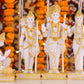 9" Ram Darbaar Marble statue with Gold tone - Shree Ram Ma Sita Laxman And Hanuman Darbar Idol for home temple