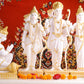 23" Ram Darbaar Marble statue with Gold tone - Shree Ram Ma Sita Laxman And Hanuman Darbar Idol for home temple