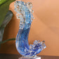 Modern Extract Blue Ocean Wave Crystal Glass - Blue