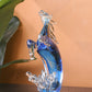 Elegant Horse Crystal Mermaid Pony Home Decor Piece - Blue