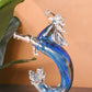 Elegant Horse Crystal Mermaid Pony Home Decor Piece - Blue