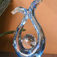 Modern Extract Blue Ocean Wave Crystal Ball - Blue