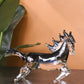 Stunning Crystal Sculpture Running Horse Statue Home Decor Accent - Blue
