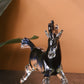 Stunning Crystal Sculpture Running Horse Statue Home Decor Accent - Blue