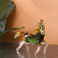 Stunning Crystal Sculpture Running Horse Statue Home Decor Accent - Green