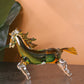 Stunning Crystal Sculpture Running Horse Statue Home Decor Accent - Green