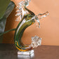 Elegant Horse Crystal Mermaid Pony Home Decor Piece - Green