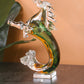 Elegant Horse Crystal Mermaid Pony Home Decor Piece - Green