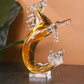 Elegant Horse Crystal Mermaid Pony Home Decor Piece - Yellow
