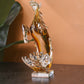 Elegant Horse Crystal Mermaid Pony Home Decor Piece - Yellow