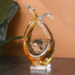Modern Extract Blue Ocean Wave Crystal Ball - Yellow