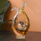 Modern Extract Blue Ocean Wave Crystal Ball - Yellow