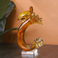 Turtle of the Tides Crystal Sculpture Home Decor Goodluck Figurine - Orange