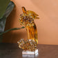 Turtle of the Tides Crystal Sculpture Home Decor Goodluck Figurine - Orange