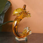 Turtle of the Tides Crystal Sculpture Home Decor Goodluck Figurine - Orange