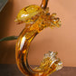 Turtle of the Tides Crystal Sculpture Home Decor Goodluck Figurine - Orange