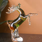 Majestic Crystal Sculpture Reindeer Statue Home Decor Accent - Green