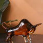 Majestic Charging Bull Statue Crystal Sculpture
